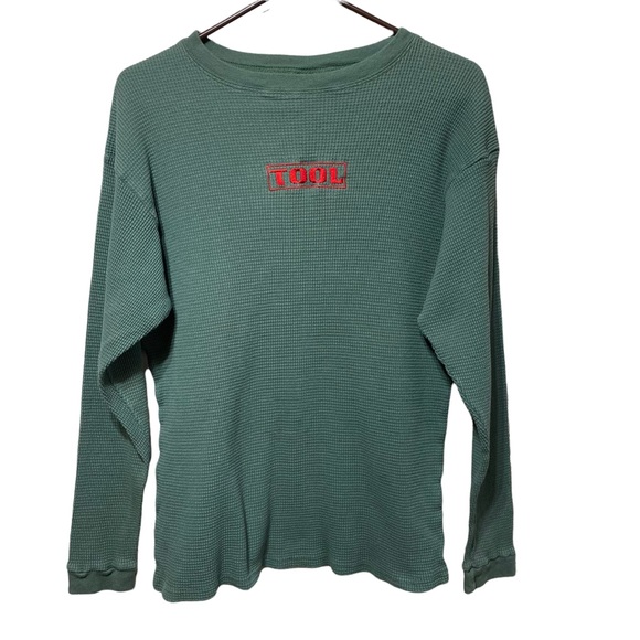 Giant Tops - Giant- Vintage Olive Green “TOOL” Long Sleeve Thermal Top